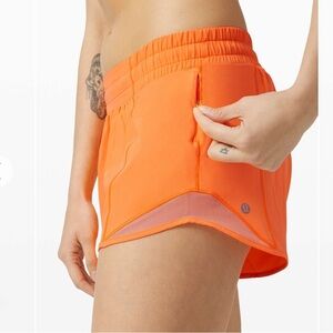 Lululemon Hotty Hot Short II *Long 4" in Highlight Orange